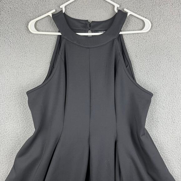 Torrid 1 Mini Scuba Fluted Dress in Deep Black - Picture 4 of 11